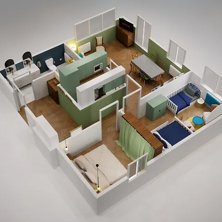 Apartment T3 Premium Montagne - Netflix Fibre - 6 Personnes - Parking *